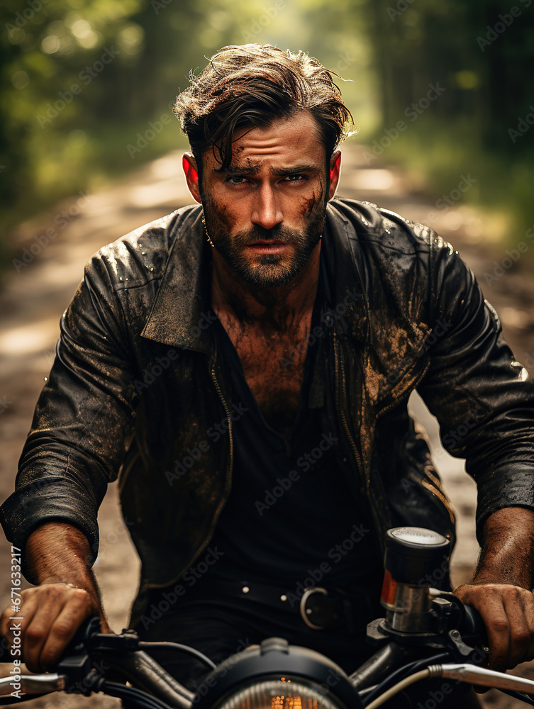 The Road Awaits: Sexy Biker Embracing the Thrill of the Ride The Road Awaits: Sexy Biker Embracing the Thrill of the Ride