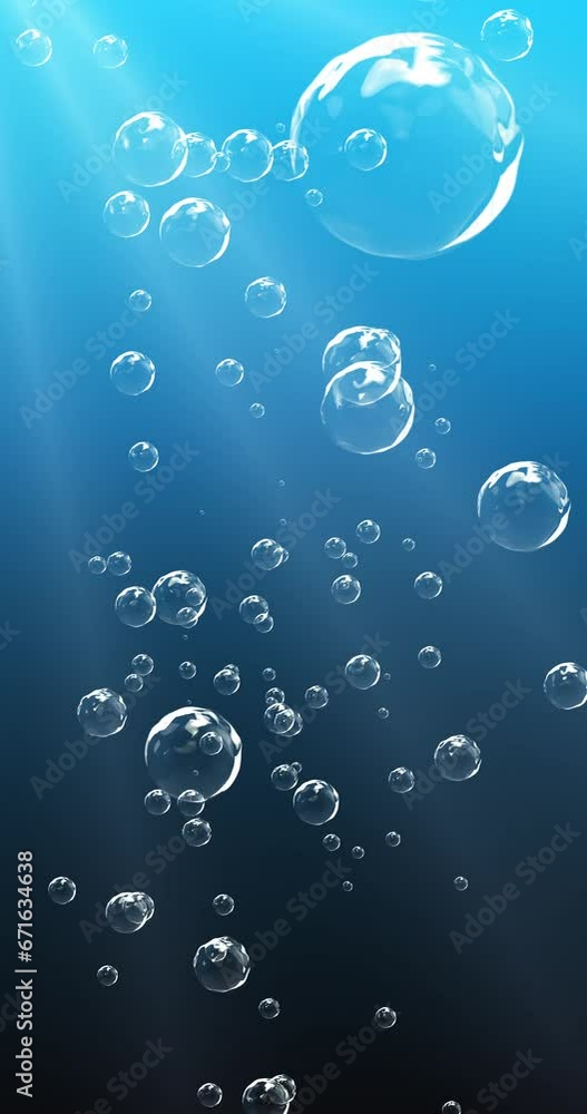 Vertical oriented animation of bubbles in water. Like a screensaver for a smartphone.
Vertical oriented animation of bubbles in water. Like a screensaver for a smartphone.