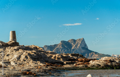 Seascape, Calpe rock over the horizon.