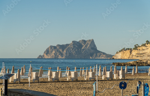 Seascape, Calpe rock over the horizon.