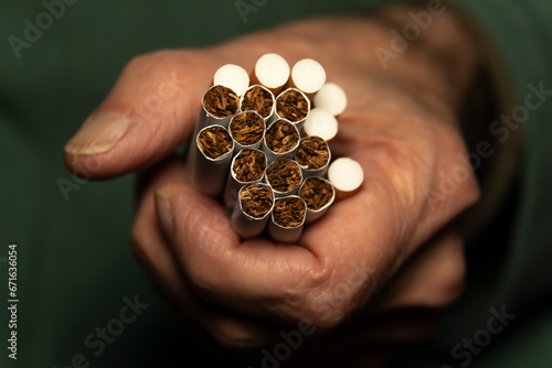 Cigarettes for smoking with a filter. Tobacco. Photo