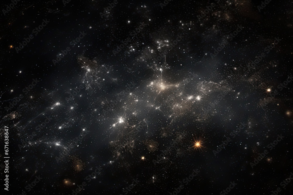Naklejka premium A dense group of stars forming a star cluster, illustrating the concept of stellar gatherings