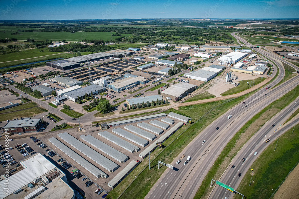 Aerial of the CN Industrila Area in Saskatoon
