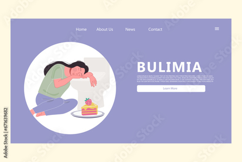 Landing page template  eating disorder bulimia