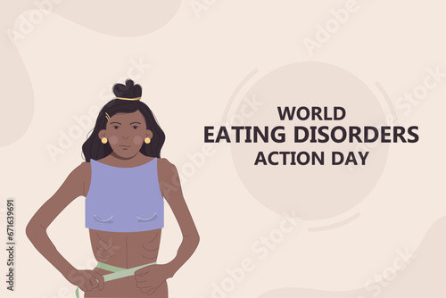 Background template world eating disorders action day