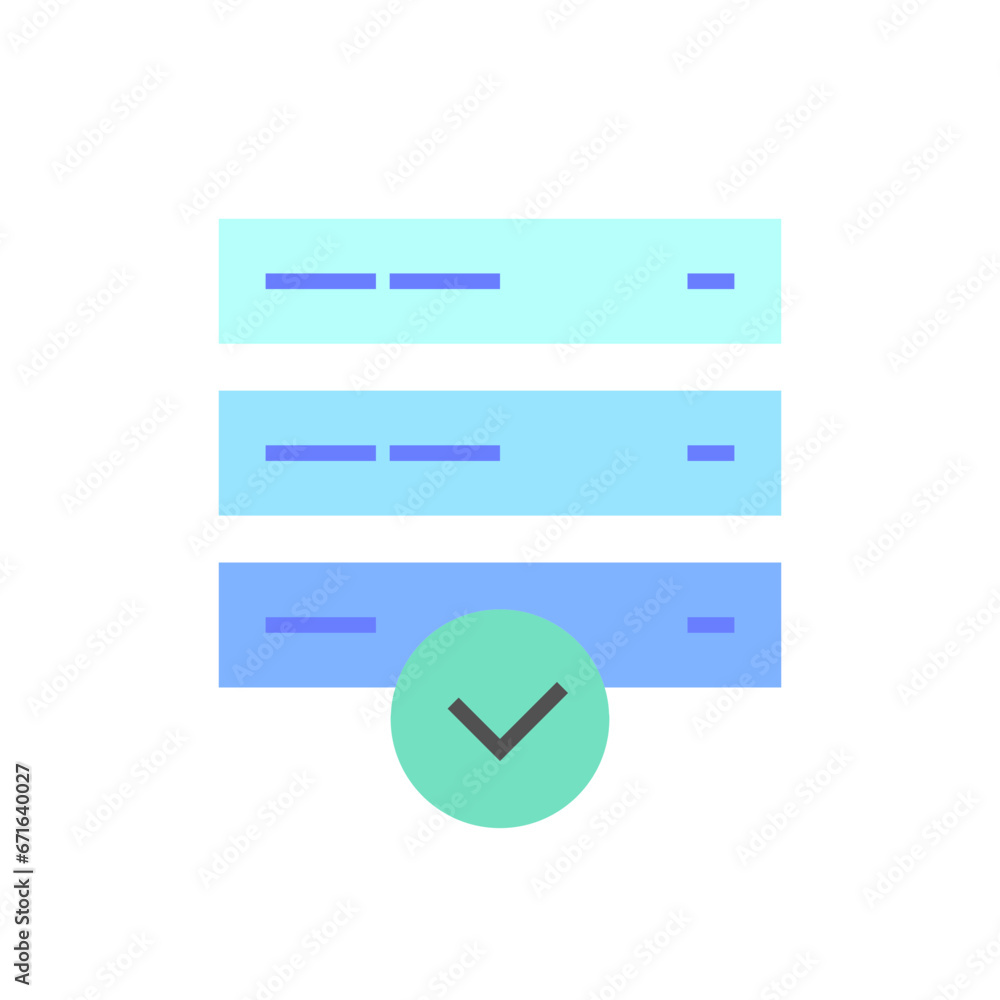 Database and server icon full color flat style for your design Database and server icon full color flat style for your design