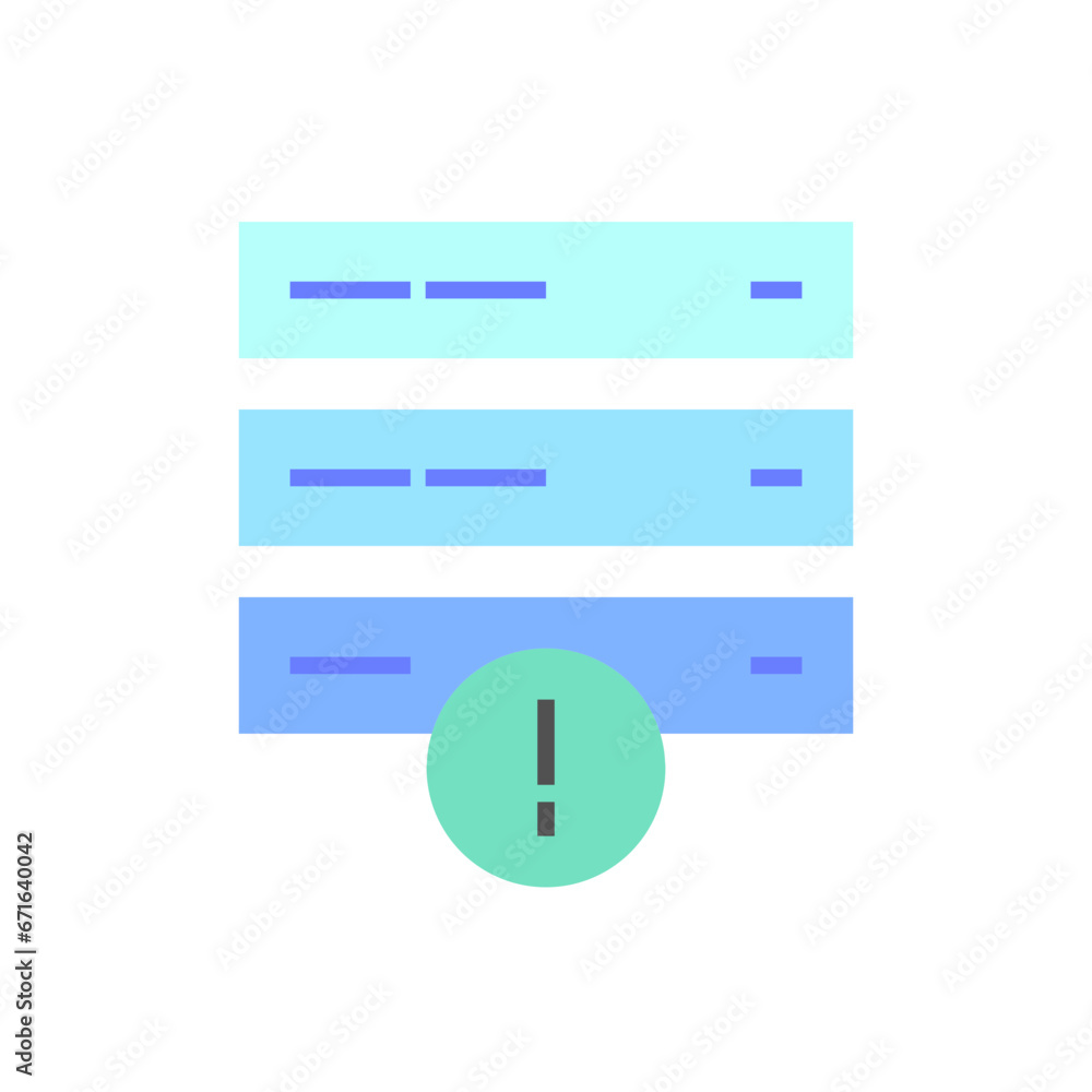 Database and server icon full color flat style for your design Database and server icon full color flat style for your design
