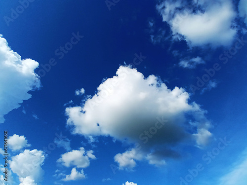 Beauty of natural blue sky clouds background  stock photo  design