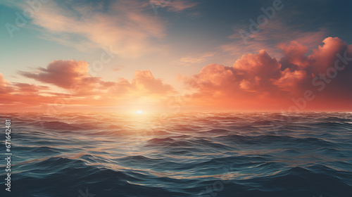 beautiful sunset above the sea.  © EvhKorn