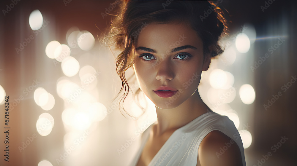 Mysterious Woman in White Dress. Mysterious Woman in White Dress.