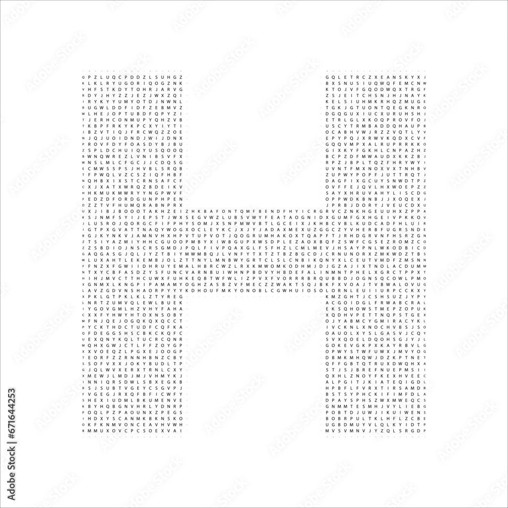 H letter character halftone, High-quality vector file H letter character halftone, High-quality vector file