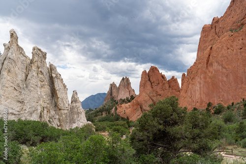 Garden of the Gods at sunset on a fall evening in Colorado Springs, CO