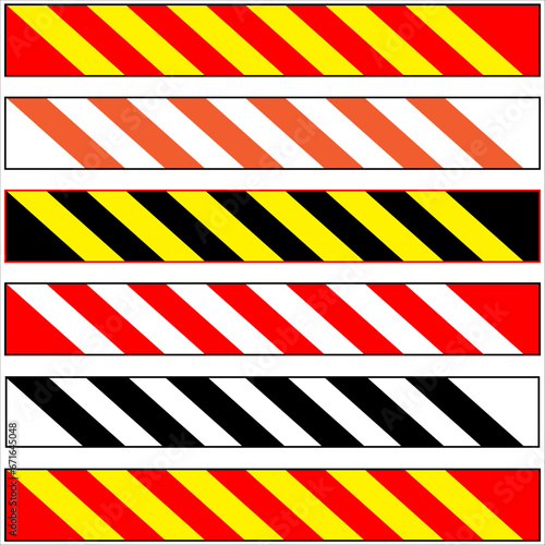 Signs for marking obstacles and dangerous locations, Safety Warning Hazard Floor Tape.