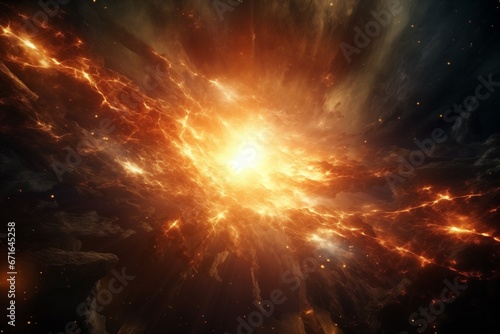 Sun explosion supernova sci-fi scene
