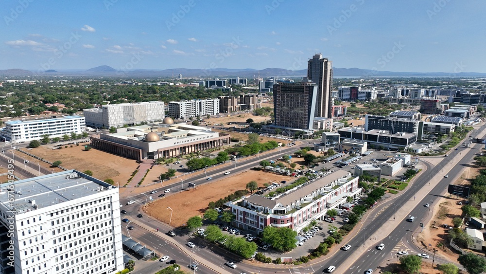 Obraz premium Central Business District (CBD) in Gaborone, Botswana, Africa