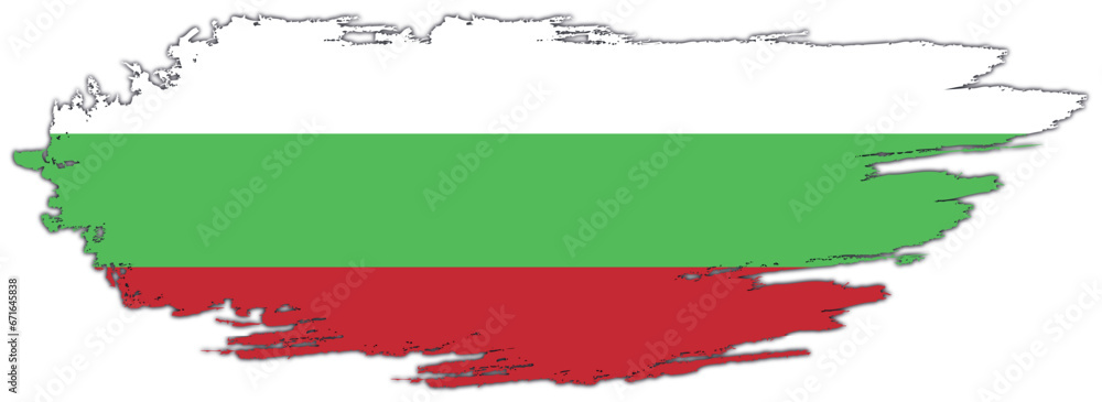 Bulgaria flag on brush paint stroke.
Bulgaria flag on brush paint stroke.