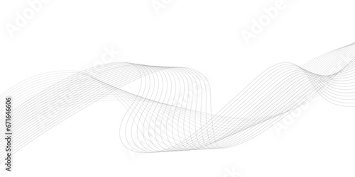 Abstract wave digital element for design. Curved wavy line design element 