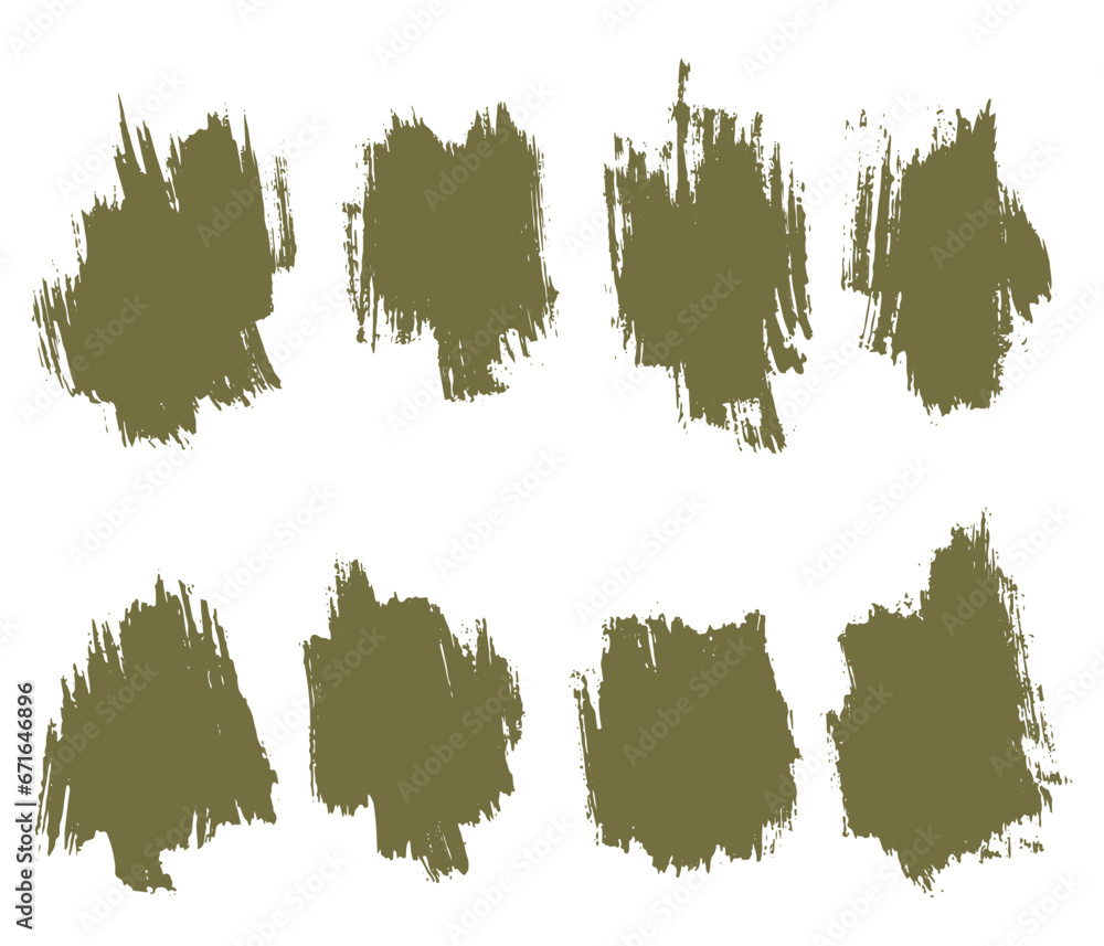 Set of green stain ink vector