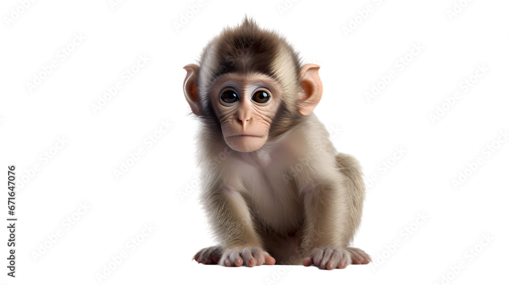 Fototapeta premium Monkey on transparent background