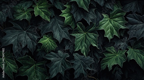 A border of dark ivy leaves, symbolizing eternal life. Condolences, funeral announcement, farewell. 