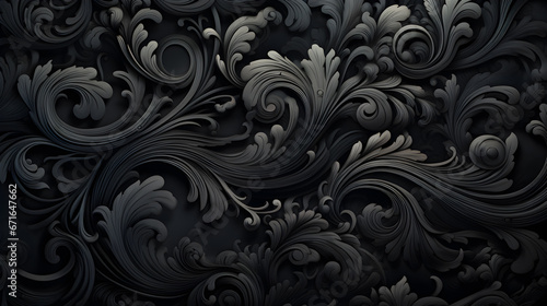 black background with black flowers.  © EvhKorn
