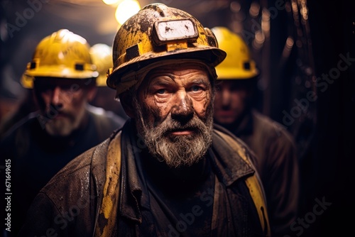 Miners hard at work in the mines. Great for stories on coal, energy, mining, climate change, resources, gold and more.  © Virtual Actors