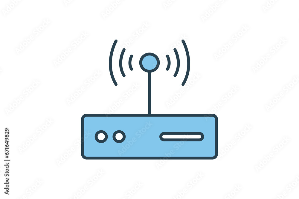 access point router icon. icon related to device, computer technology, network. flat line icon style. simple vector design editable access point router icon. icon related to device, computer technology, network. flat line icon style. simple vector design editable