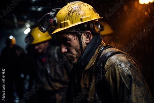 Miners hard at work in the mines. Great for stories on coal, energy, mining, climate change, resources, gold and more. 