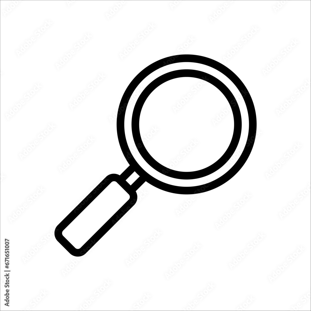 Search icon. Magnifier icon vector flat. in trendy design on white background Search icon. Magnifier icon vector flat. in trendy design on white background