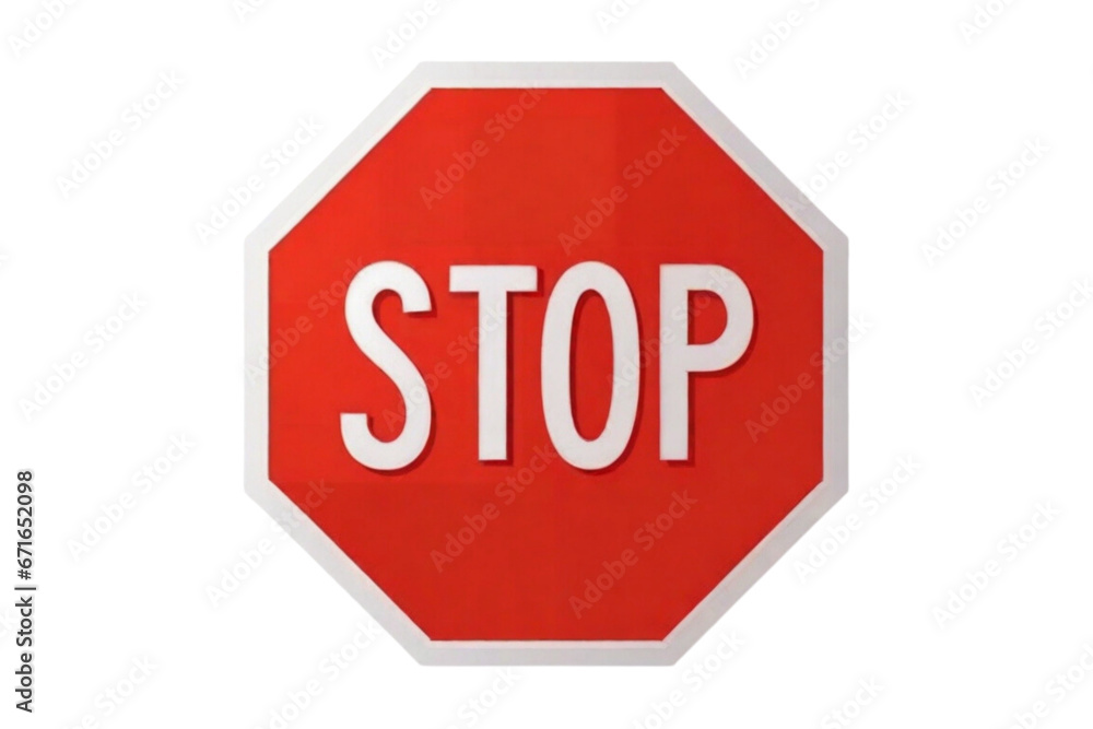 Isolated Stop Sign on a White Background: Vector Illustration Isolated Stop Sign on a White Background: Vector Illustration
