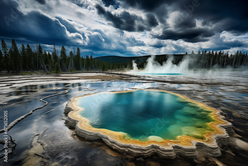 landscape of the Yellowstone National Park , United States of America 