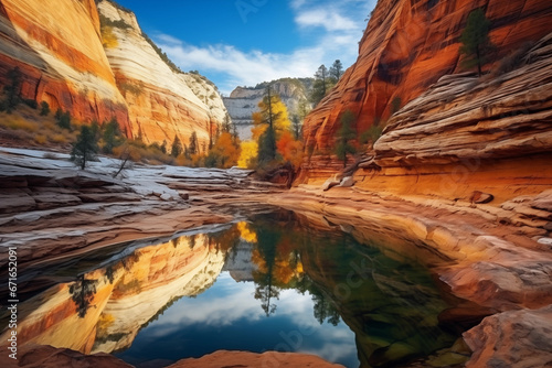 landscape of the Zion National Park , United States of America