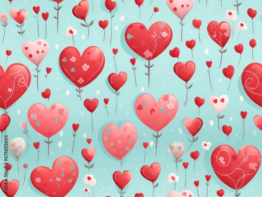 valentine romantic seamless pattern template