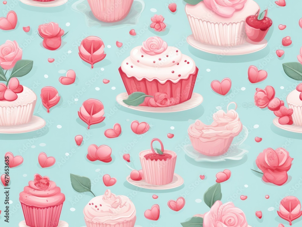 valentine romantic seamless pattern template valentine romantic seamless pattern template