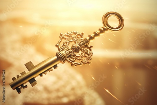 The golden key to success. Generative AI photo