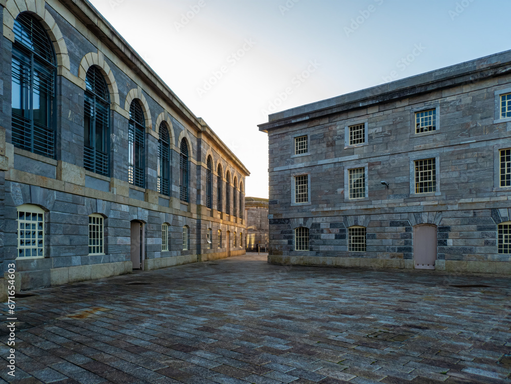 Obraz premium The Brewhouse and Clarence buildings at Royal William Yard, Stonehouse, Plymouth, UK