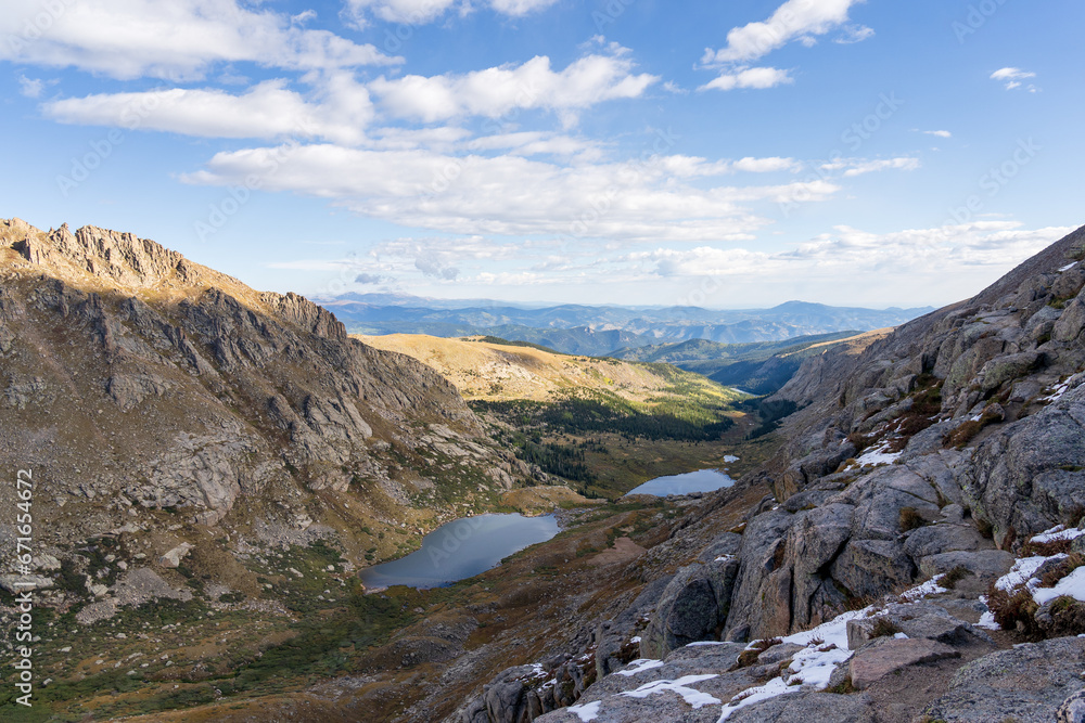 Chicago Lakes overlook in the Mount Evans/Mount Blue Sky Wilderness in Colorado on a sunny fall/winter day Chicago Lakes overlook in the Mount Evans/Mount Blue Sky Wilderness in Colorado on a sunny fall/winter day
