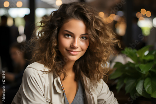 Close Up Portrait of a Young Woman. Working process.