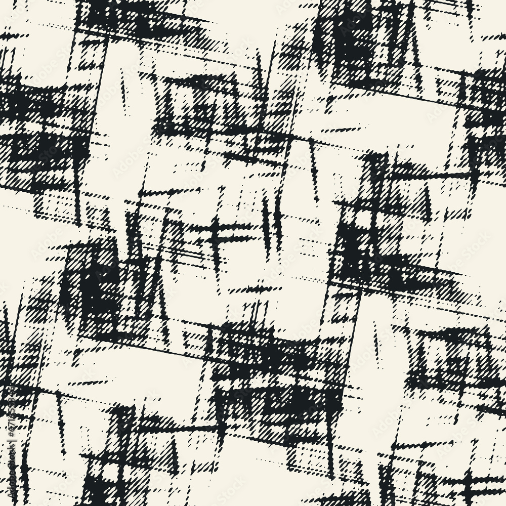Monochrome Brushed Checked Textured Pattern Monochrome Brushed Checked Textured Pattern