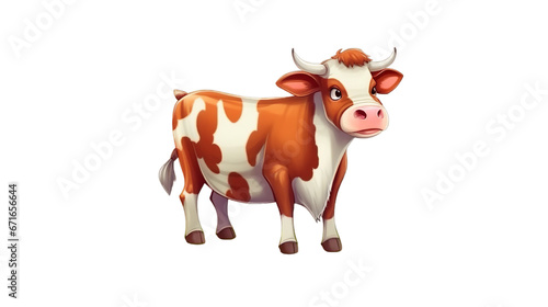 cow isolated on Transparent background, Generative ai