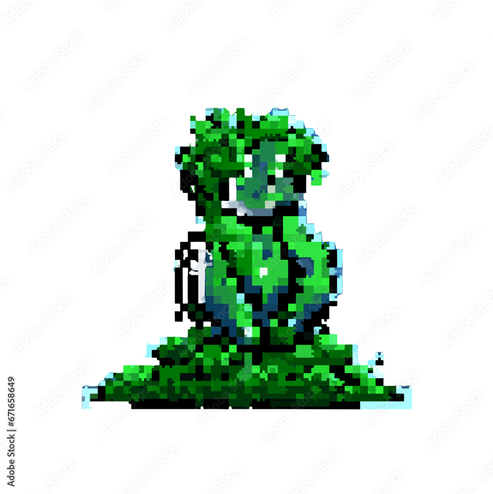 Obraz premium bush, pixel art, rpg maker