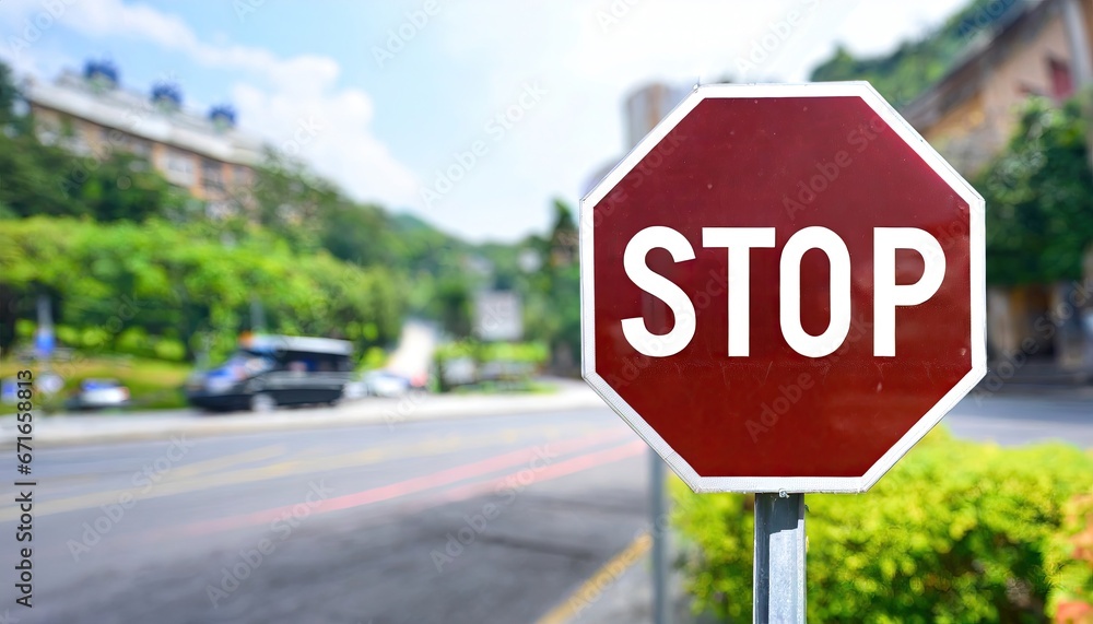 stop sign on the street