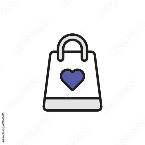 Free Download Shopping Bag icon design with white background stock illustration - GFXLoad