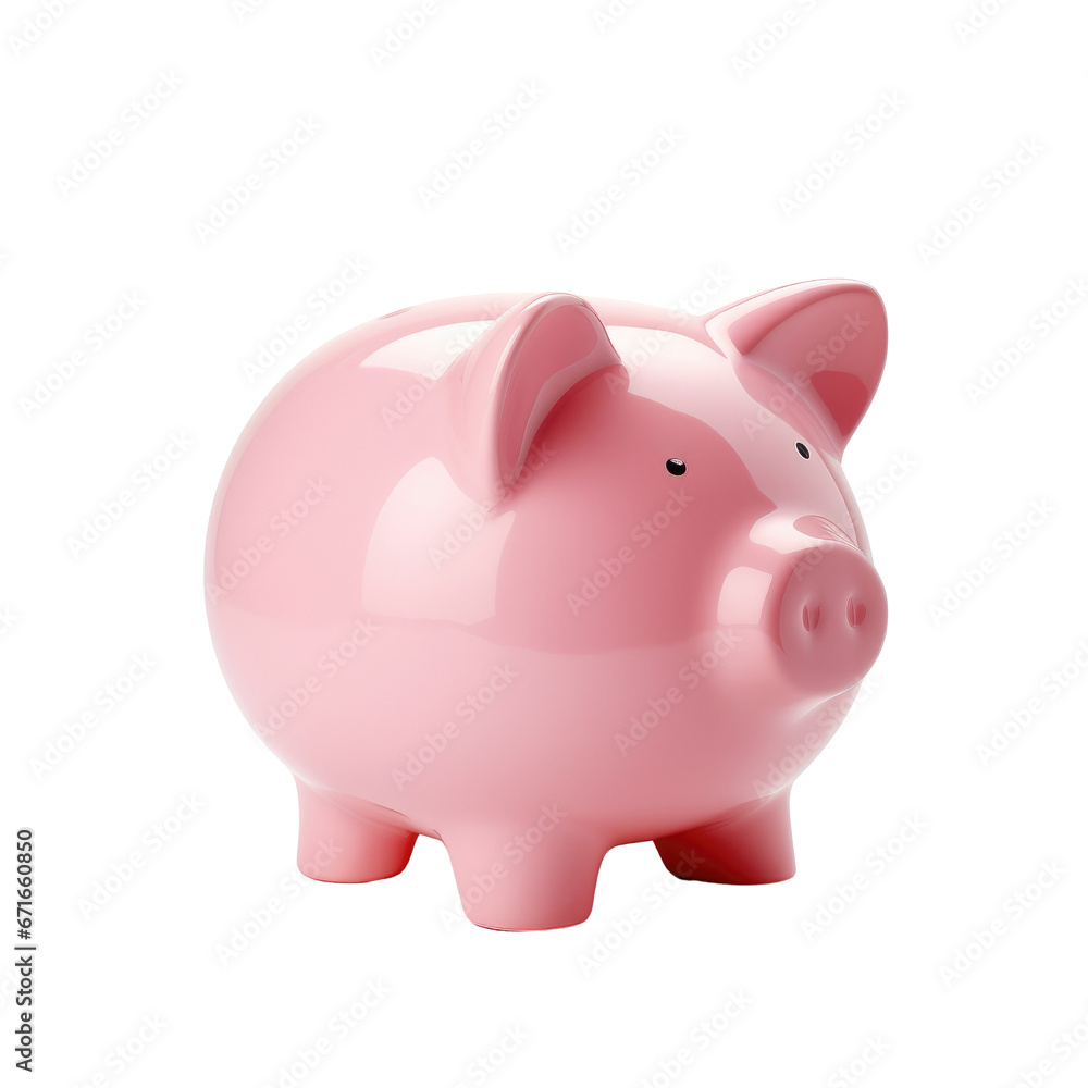 piggy bank isolated on transparent background