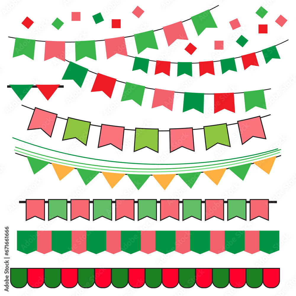 Obraz premium Set of Christmas decoration banners