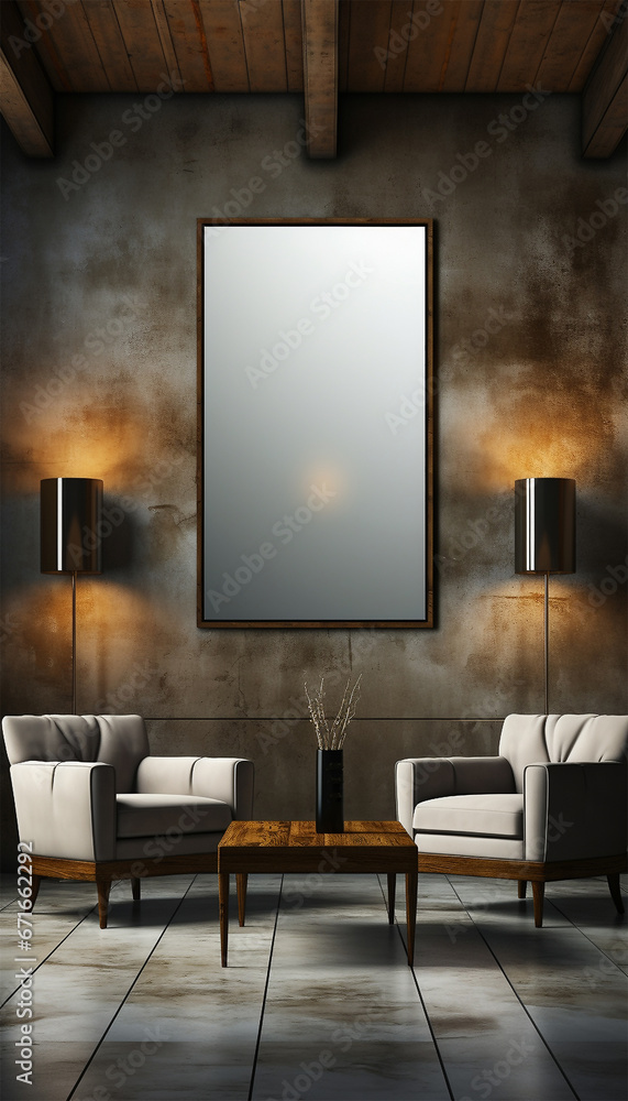 Sitting area Modern living room Mockup poster frame on the wall, a stylish sofa in Scandinavian Livingroom, 3d rendering, 3d illustration copy space. Stylish interior design Sitting area Modern living room Mockup poster frame on the wall, a stylish sofa in Scandinavian Livingroom, 3d rendering, 3d illustration copy space. Stylish interior design