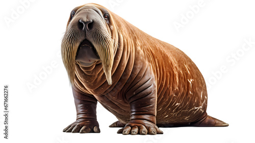 Walrus on transparent background © feng