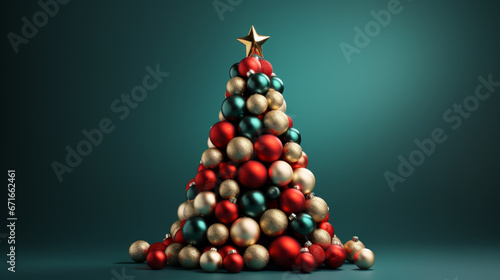 Christmas tree background ,Have empty space,generate ai