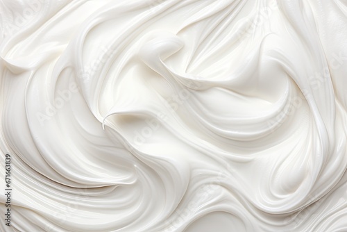 Creamy texture on white backdrop.