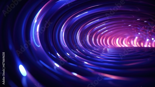 tunnel of glowing arcs.